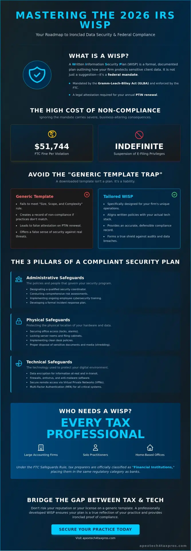 WISP IRS Requirements: The Definitive Guide for Tax Professionals in 2026