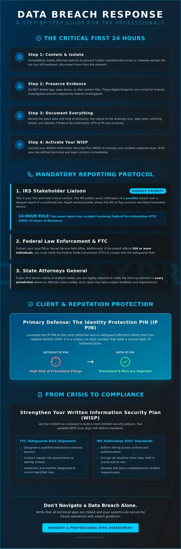 How to Report a Data Breach to the IRS: A Step-by-Step Guide for Tax Pros (2026)